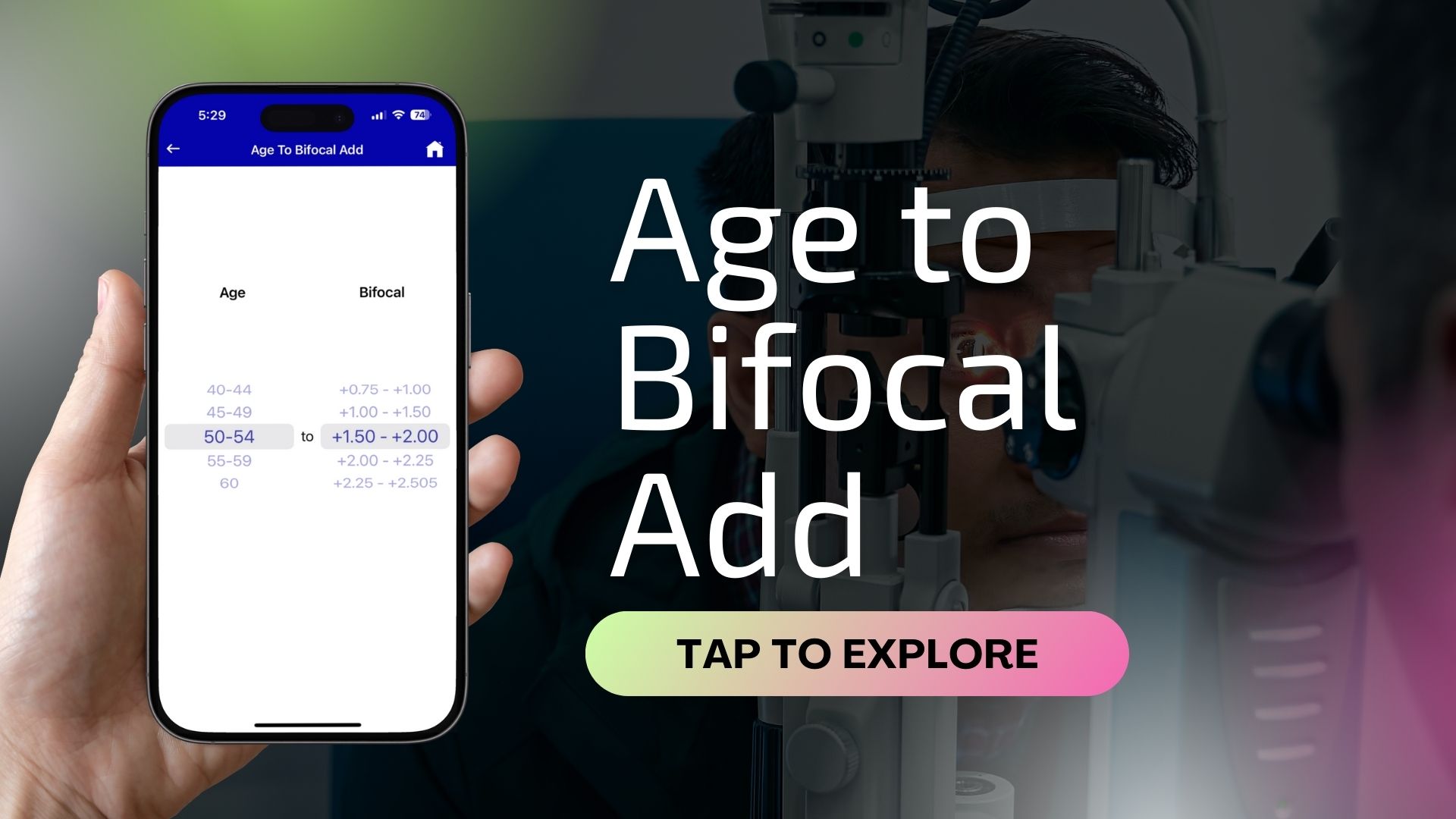age to bifocal add mobile test image