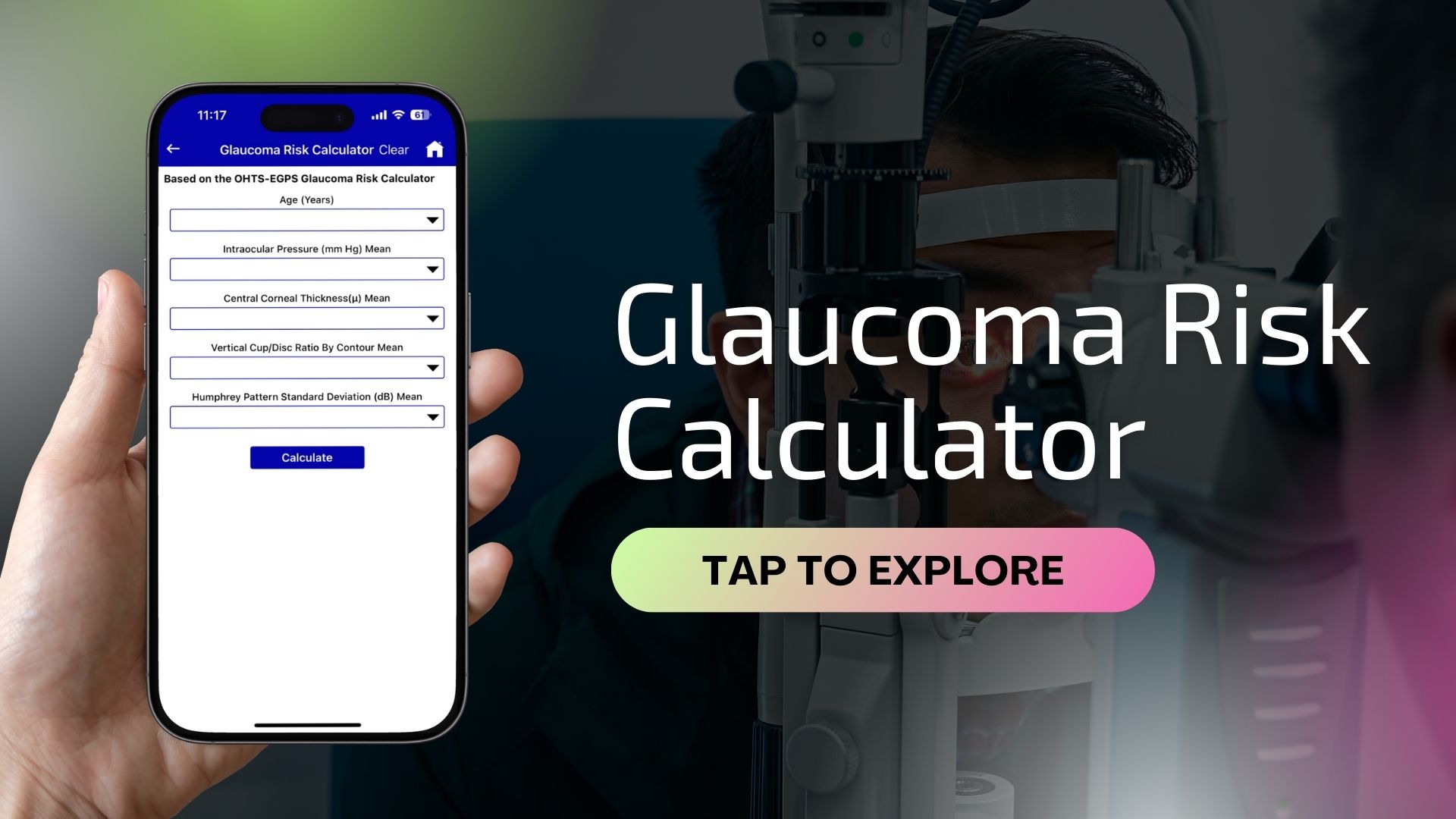 glaucoma risk calculator mobile test image