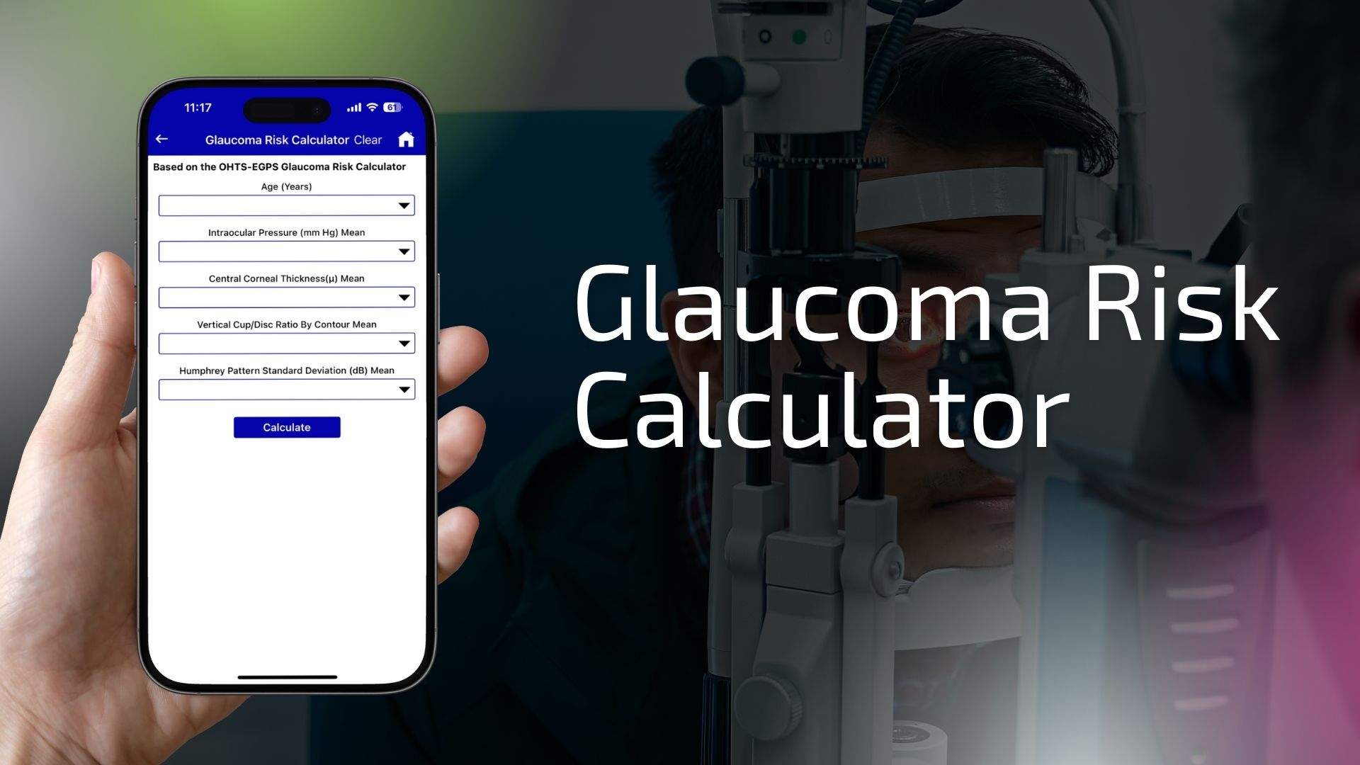 glaucoma risk calculator web test image