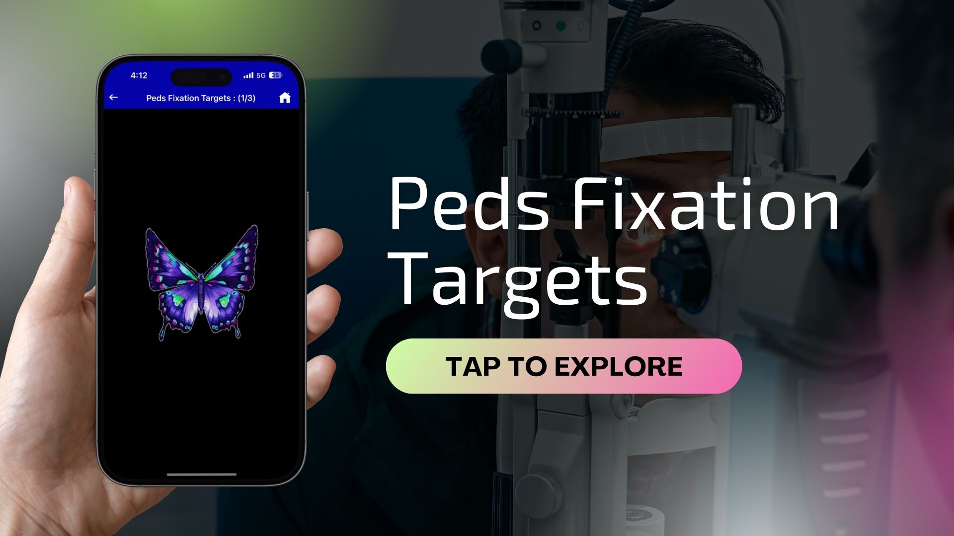 peds fixation targets mobile test image