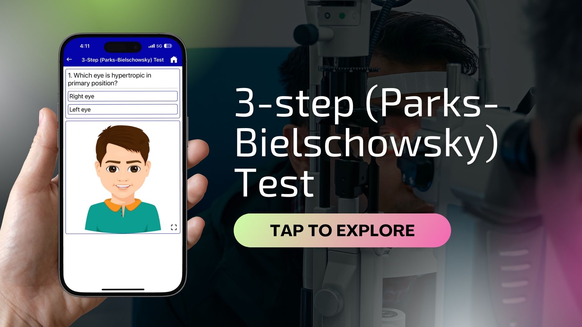 3-steps-parks-bielschowsky-test-mobile test image