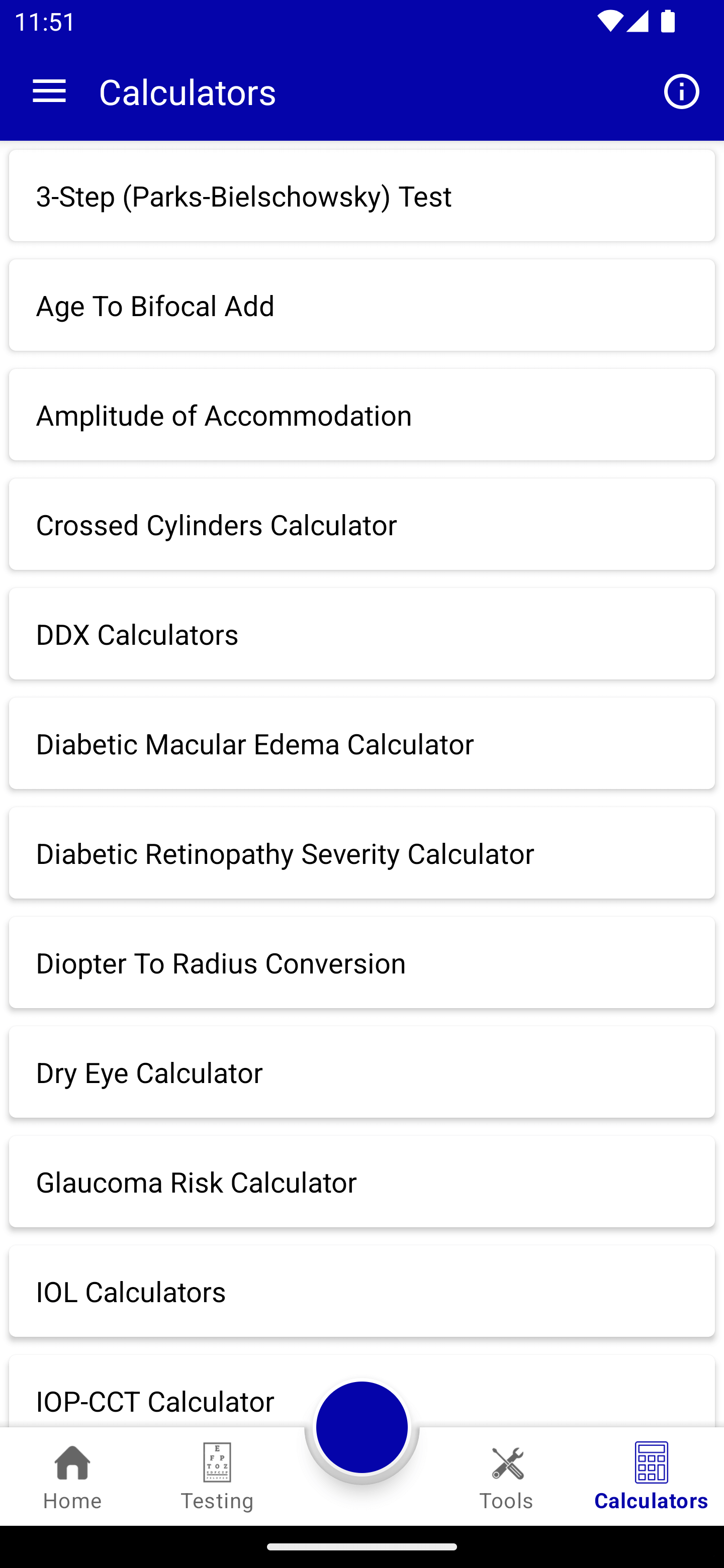 Calcultor Opthalmologists and Optometrists